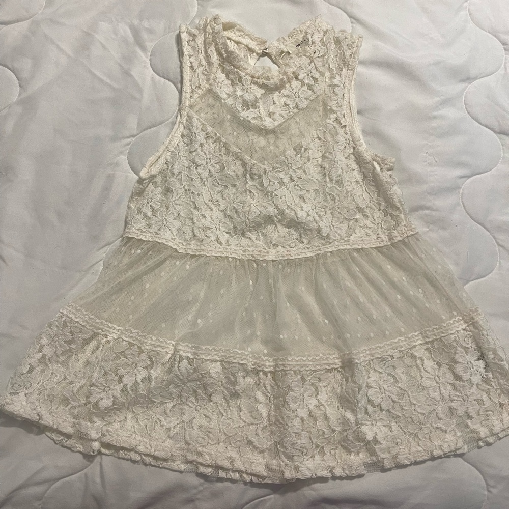 Sheer lace tank!